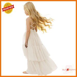 Toddler Tulle Maxi Dress Backless Boho Flower Girl Formal Party